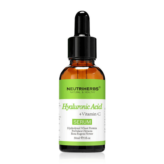 Neutriherbs Hyaluronic Acid + Vitamin C Serum 30 ml s hialuronsko kislino in vitaminom C. Vlažilni serum za obraz, ki daje sijaj, izenačuje ten kože in pomaga zmanjšati drobne linije za mehko in svežo kožo.
